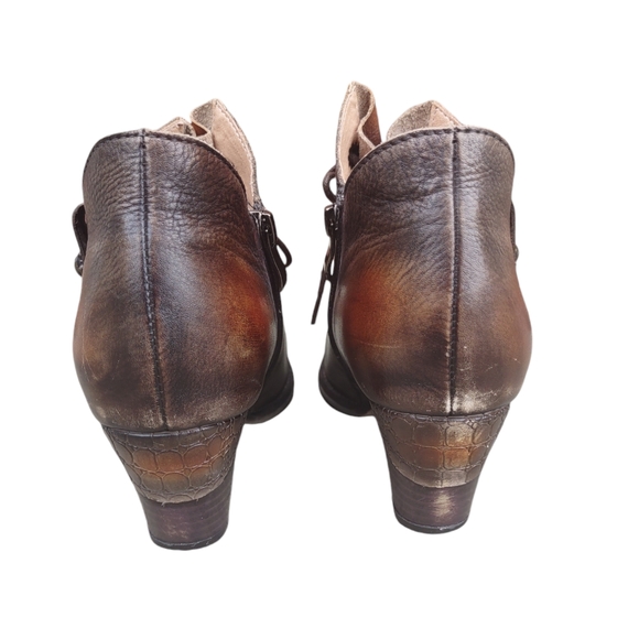 L'artiste Spring Step Size 39(8.5) Juliane Brown Leather Ankle Lace Up Boots - Picture 5 of 16